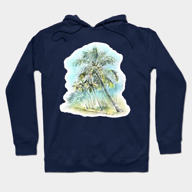 Biyyam backwater lake and Coconut Trees - Kerala. Hoodie by Dhanew